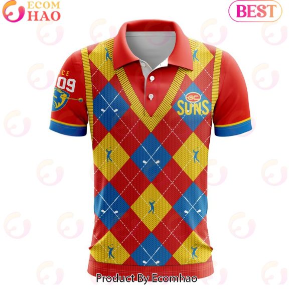 AFL Gold Coast Suns Special Golf Polo Design