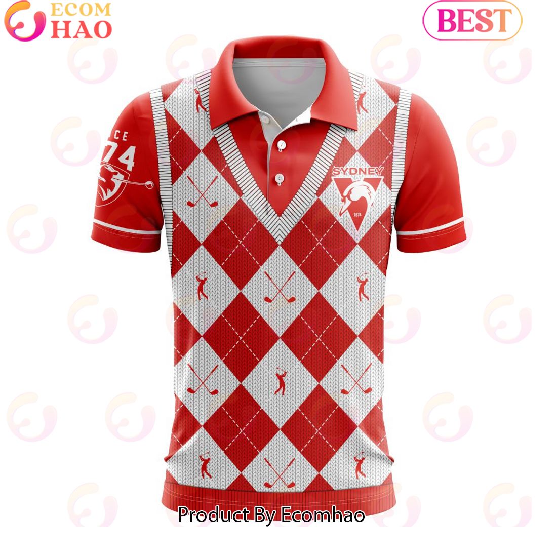 AFL Greater Western Sydney Giants Special Golf Polo Design