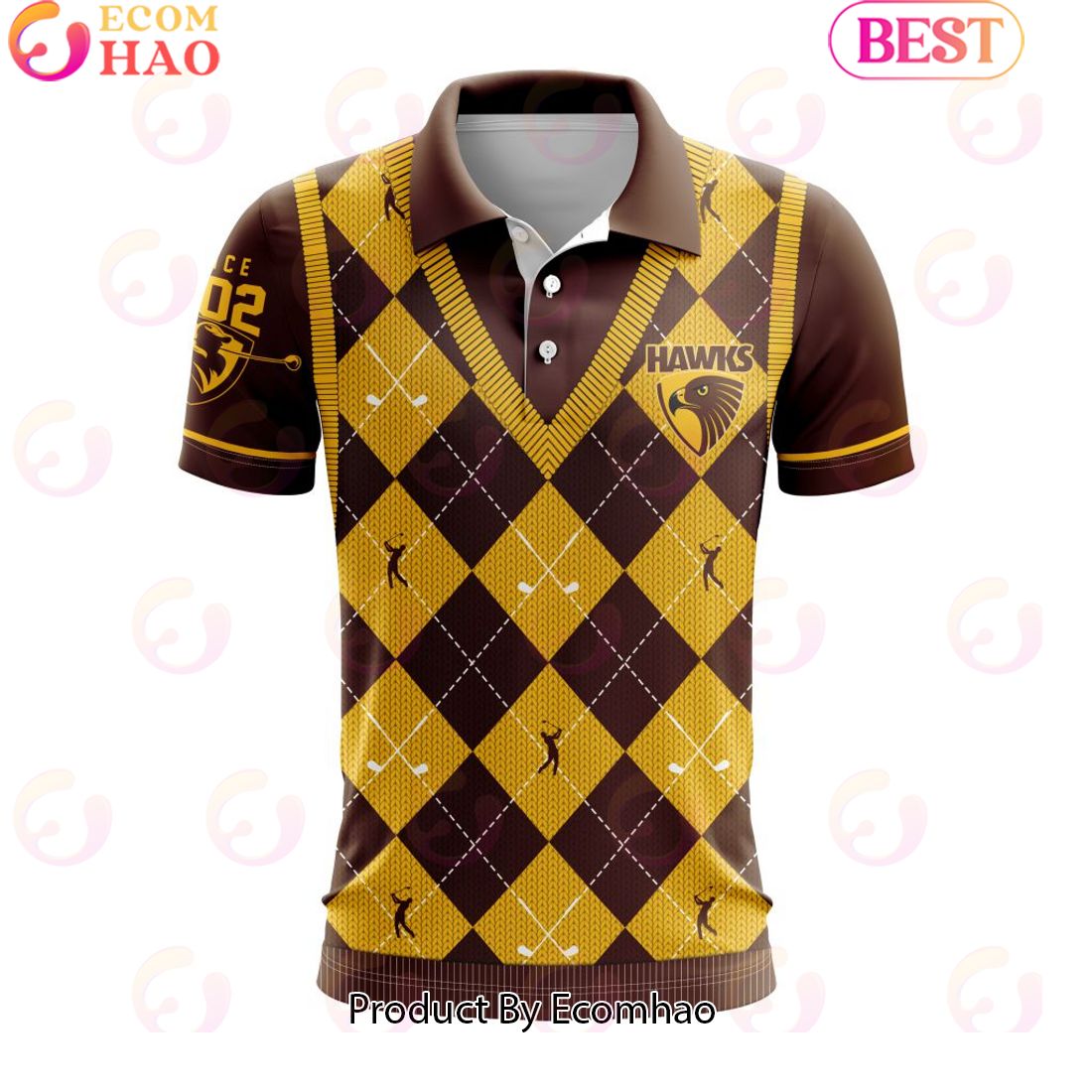 AFL Hawthorn Football Club Special Golf Polo Design