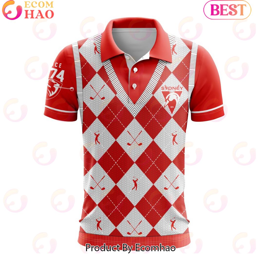 AFL Sydney Swans Special Golf Polo Design