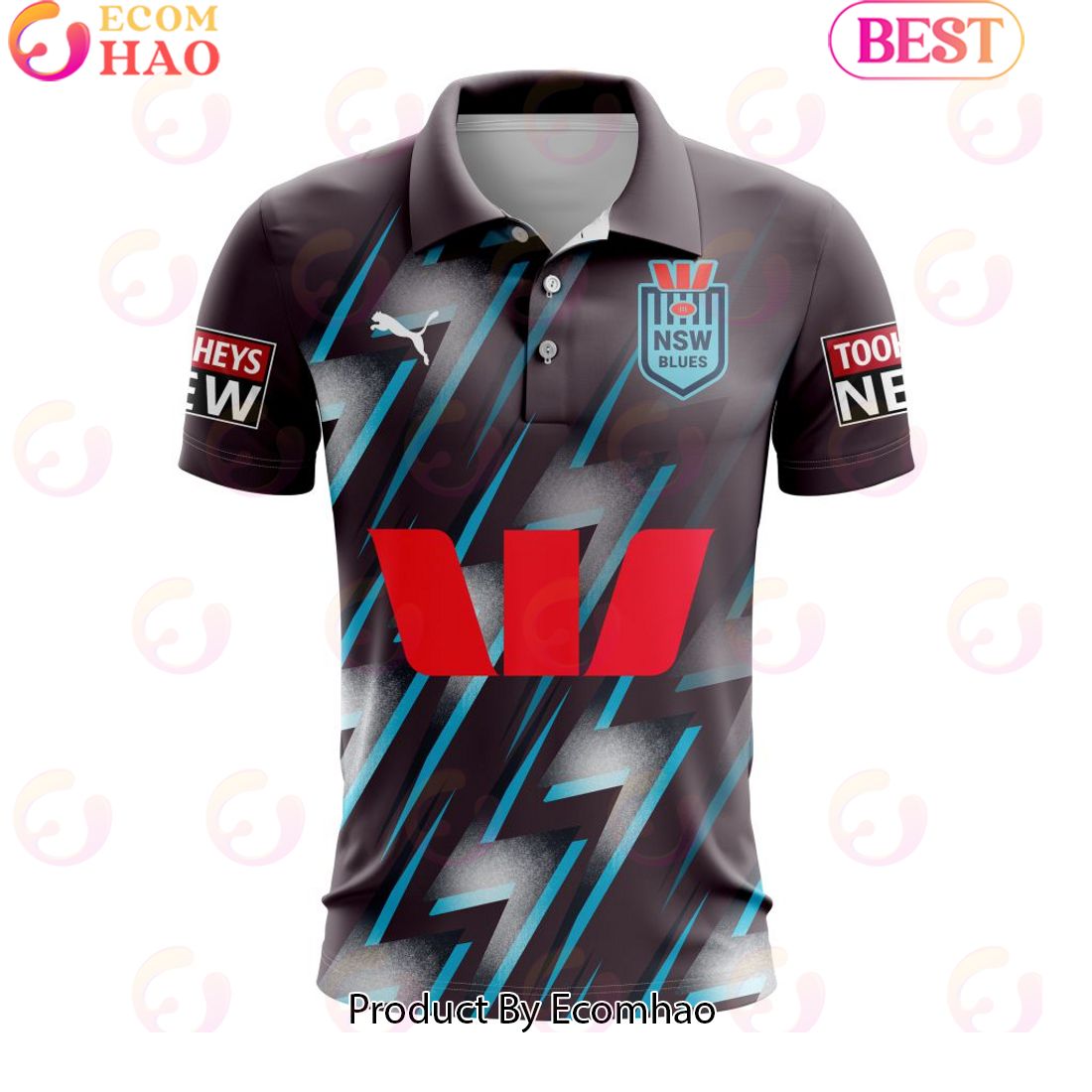 NSW Blues State Of Origin Personalized 2024 Training Design Polo Shirt