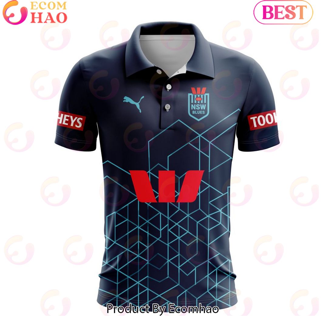 NSW Blues State Of Origin Personalized 2024 Training Polo Shirt