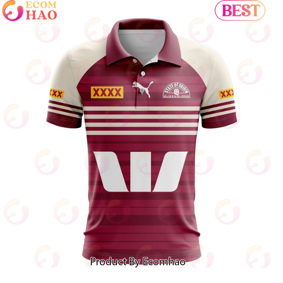 QLD Maroons State Of Origin Personalized 2024 Captains Run Polo Shirt