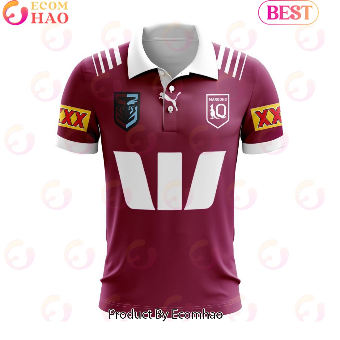 QLD Maroons State Of Origin Personalized 2024 Polo Shirt