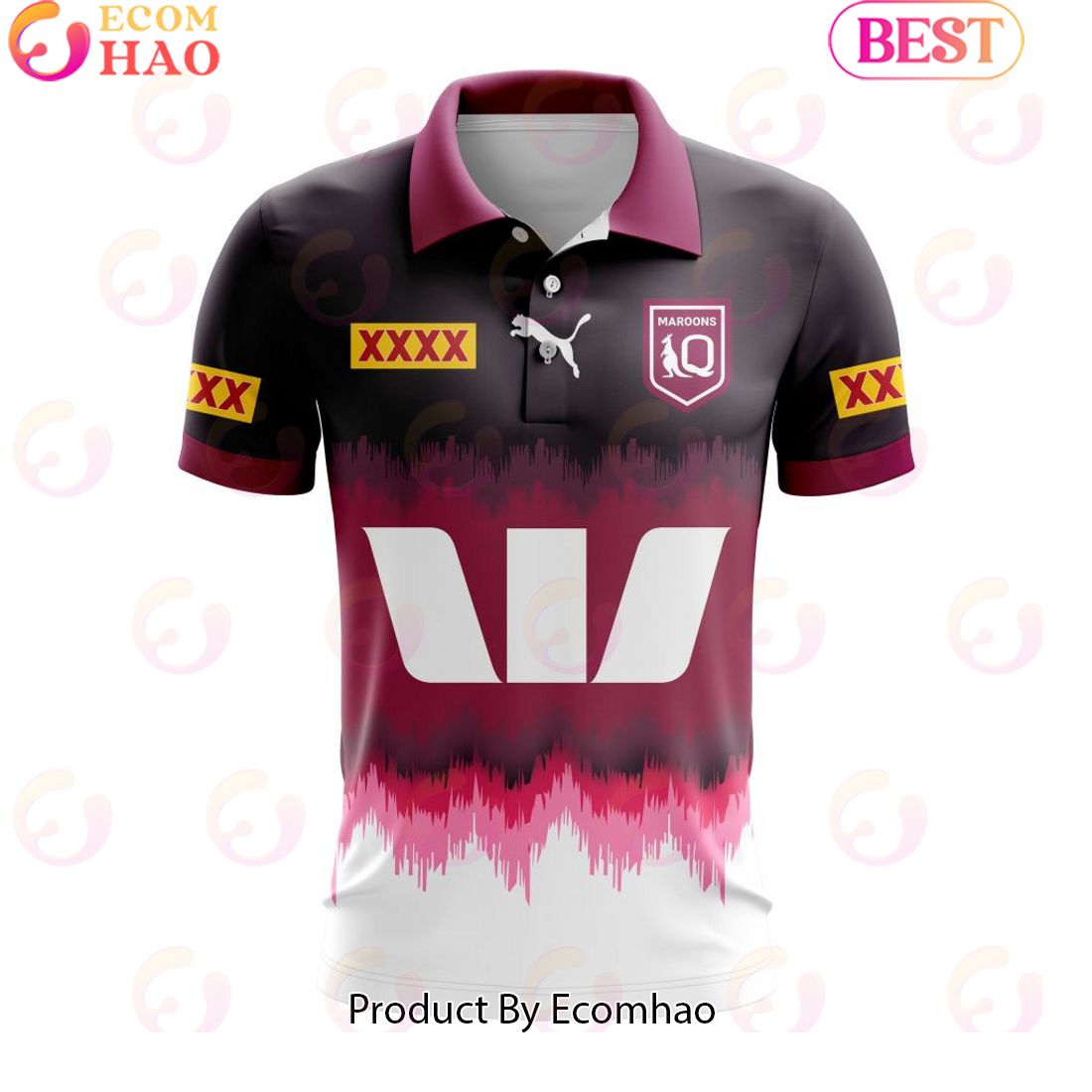 QLD Maroons State Of Origin Personalized 2024 Training Design Polo Shirt