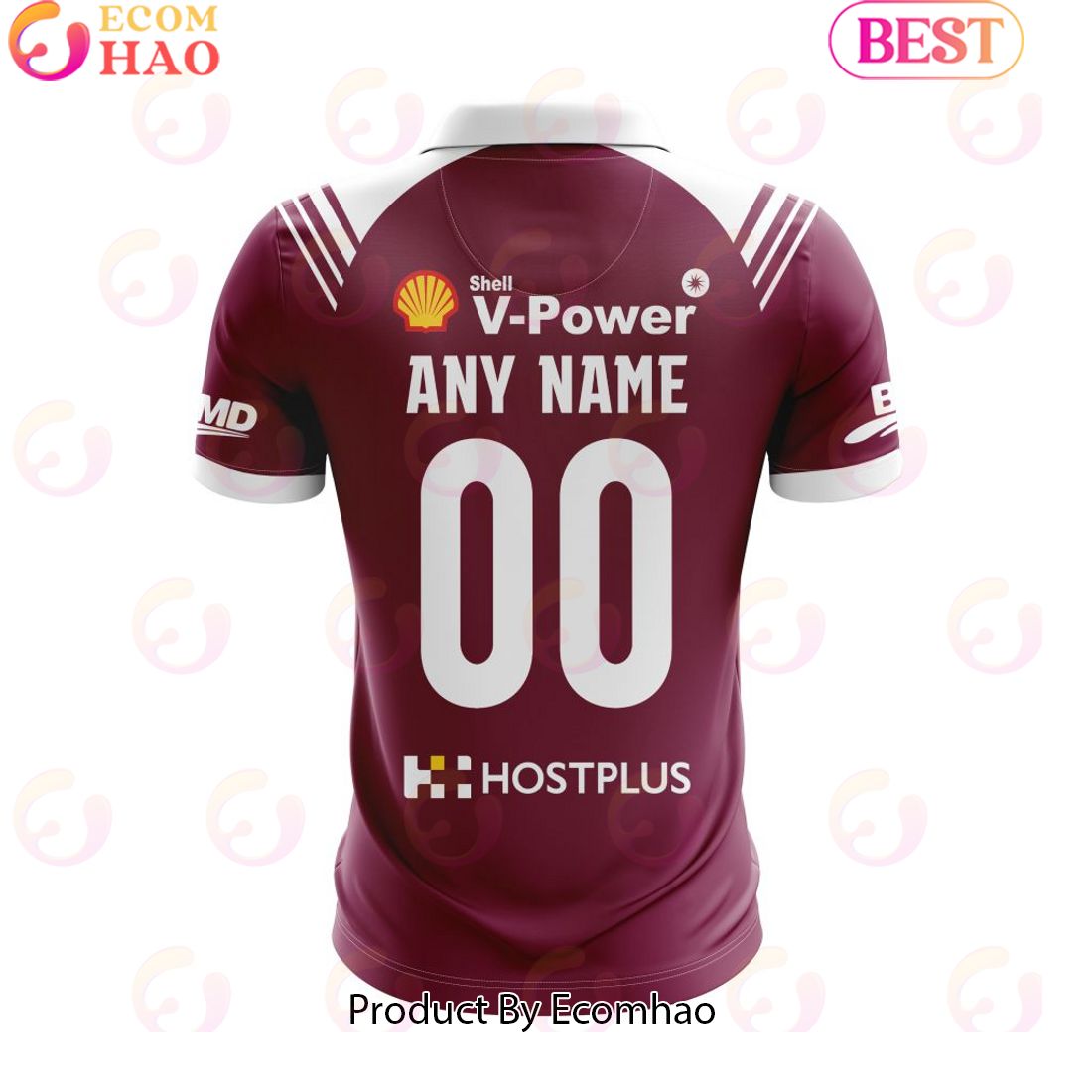 QLD Maroons State Of Origin Personalized 2024 Training Polo Shirt