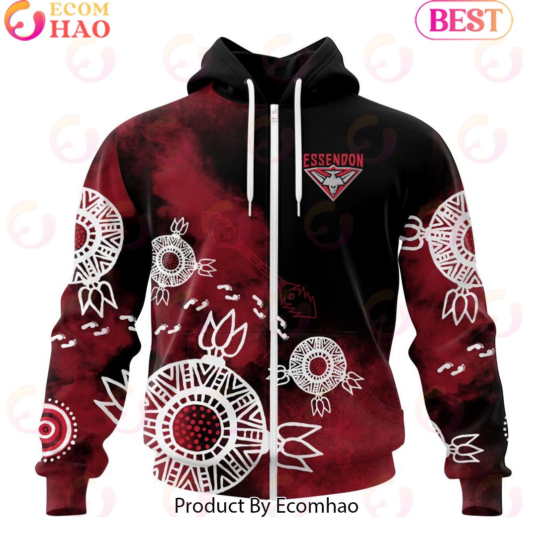 Personalized AFL Essendon Football Club Special Indigenous Training Design Kits 3D Hoodie