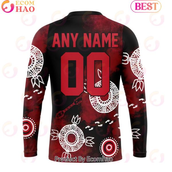 Personalized AFL Essendon Football Club Special Indigenous Training Design Kits 3D Hoodie