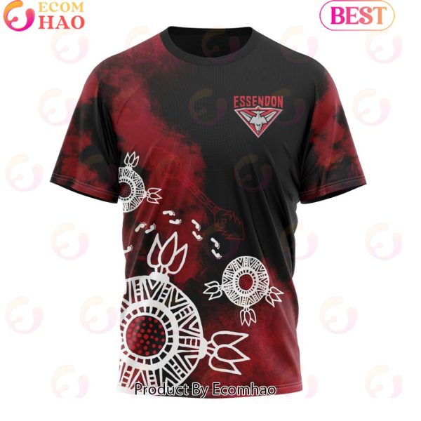 Personalized AFL Essendon Football Club Special Indigenous Training Design Kits 3D Hoodie