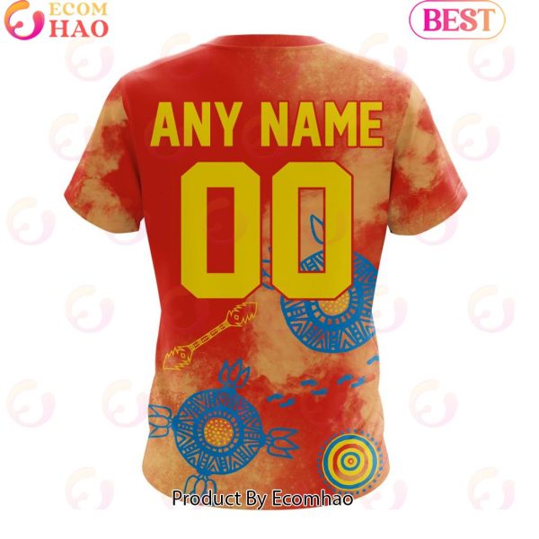 Personalized AFL Gold Coast Suns Special Indigenous Training Design Kits 3D Hoodie
