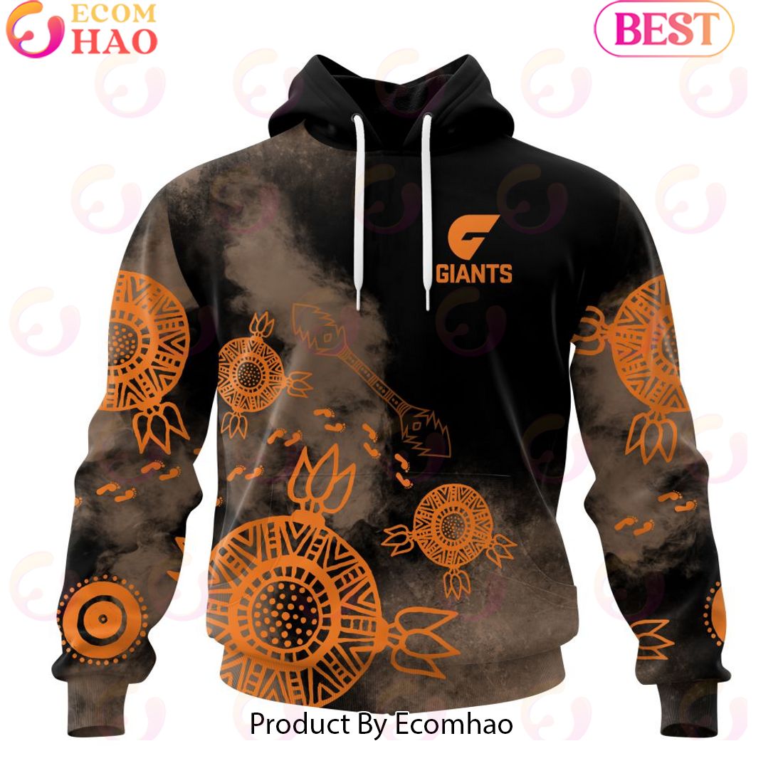 Personalized AFL Greater Western Sydney Giants Special Indigenous Training Design Kits 3D Hoodie