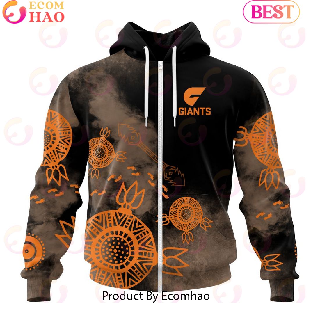 Personalized AFL Greater Western Sydney Giants Special Indigenous Training Design Kits 3D Hoodie