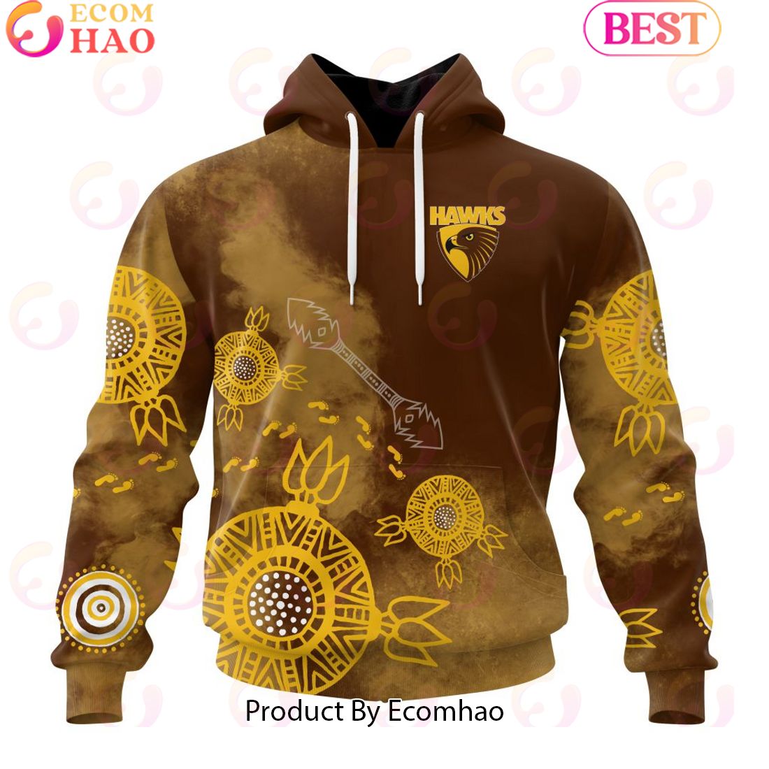 Personalized AFL Hawthorn Football Club Special Indigenous Training Design Kits 3D Hoodie