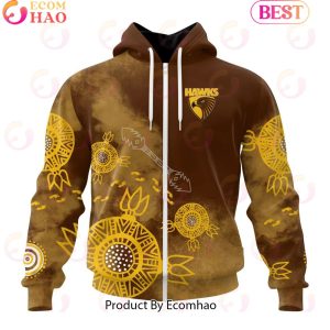 Personalized AFL Hawthorn Football Club Special Indigenous Training Design Kits 3D Hoodie