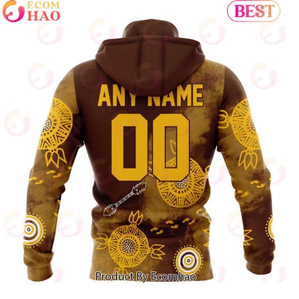 Personalized AFL Hawthorn Football Club Special Indigenous Training Design Kits 3D Hoodie