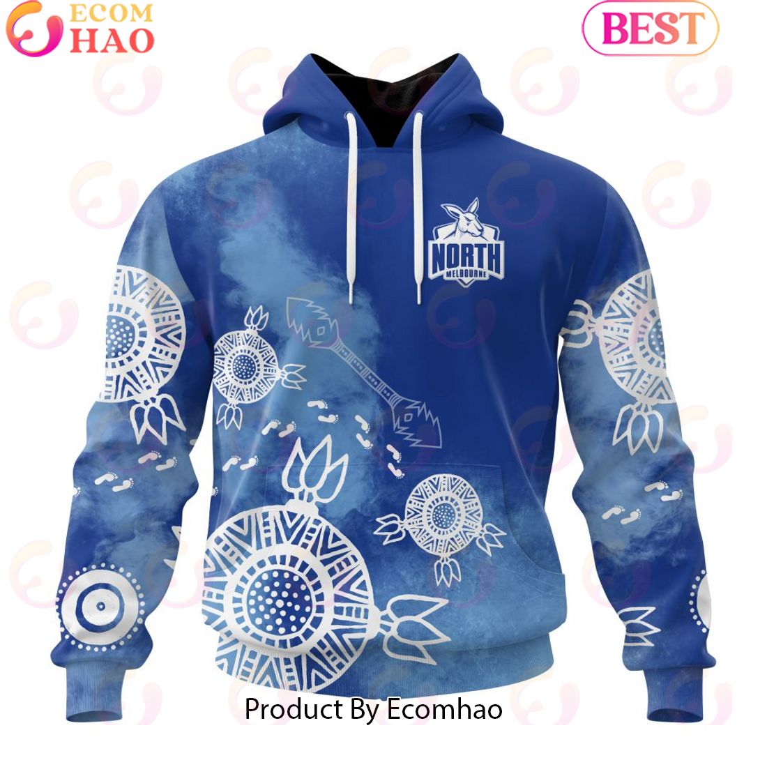 Personalized AFL North Melbourne Football Club Special Indigenous Training Design Kits 3D Hoodie