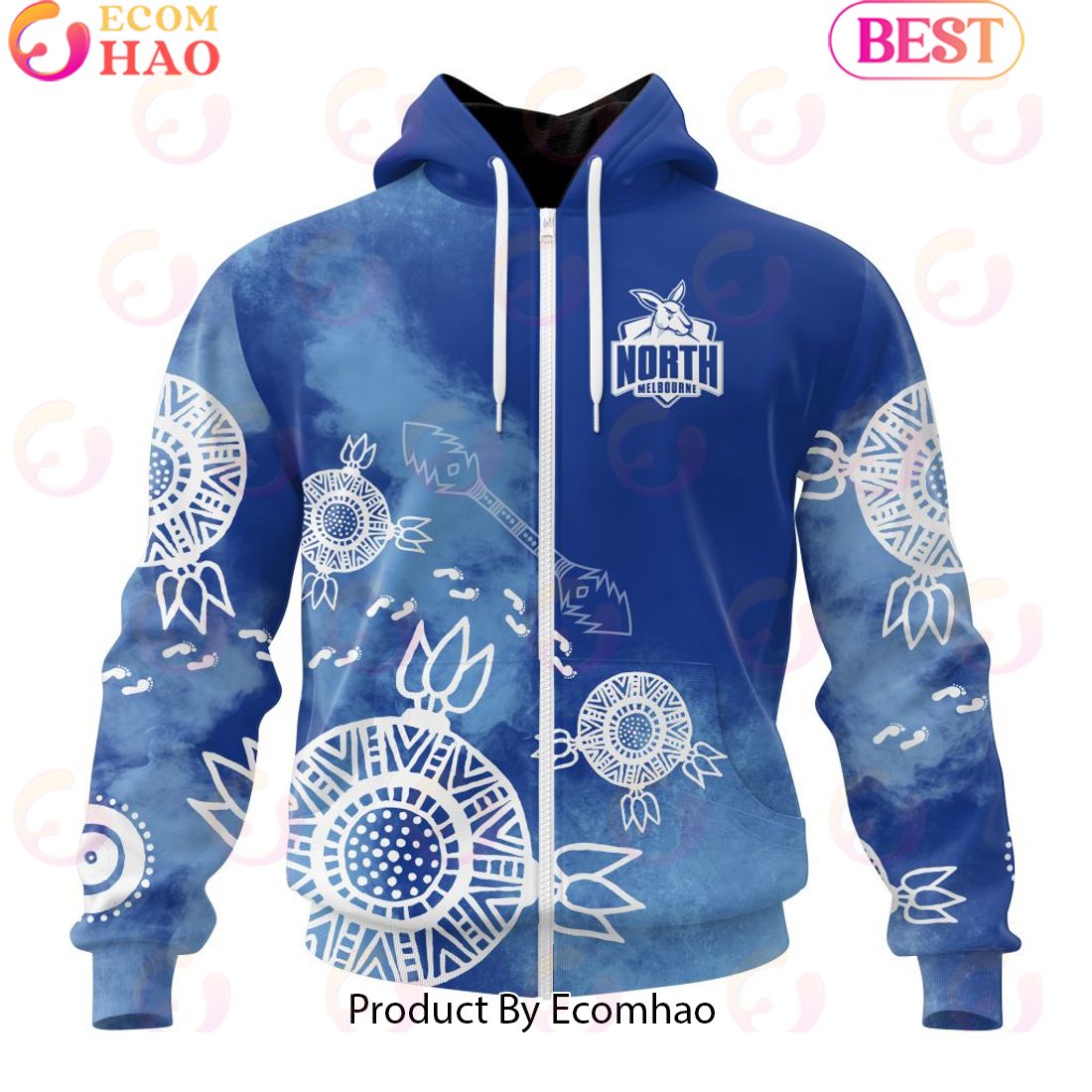 Personalized AFL North Melbourne Football Club Special Indigenous Training Design Kits 3D Hoodie