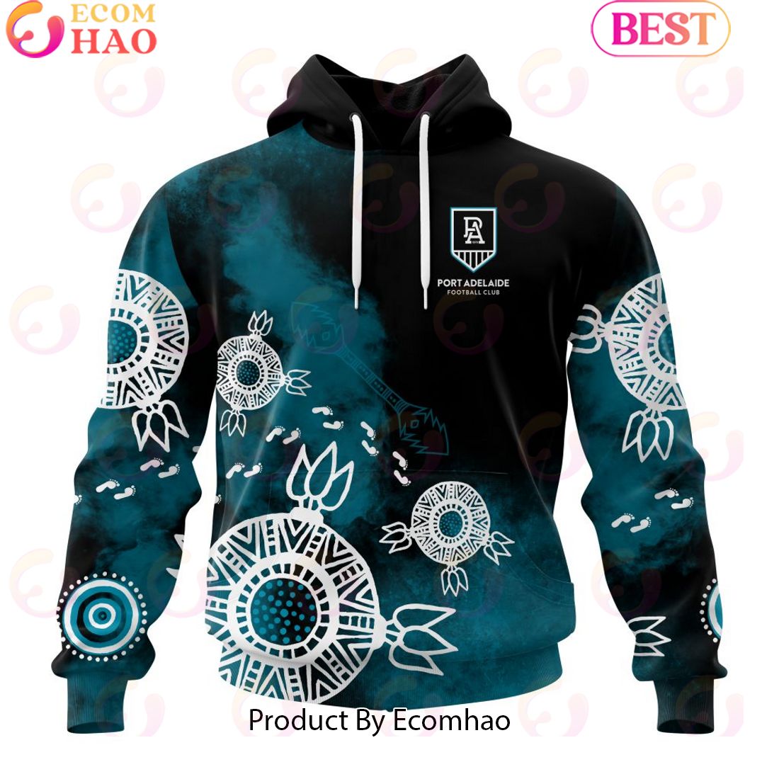 Personalized AFL Port Adelaide Football Club Special Indigenous Training Design Kits 3D Hoodie