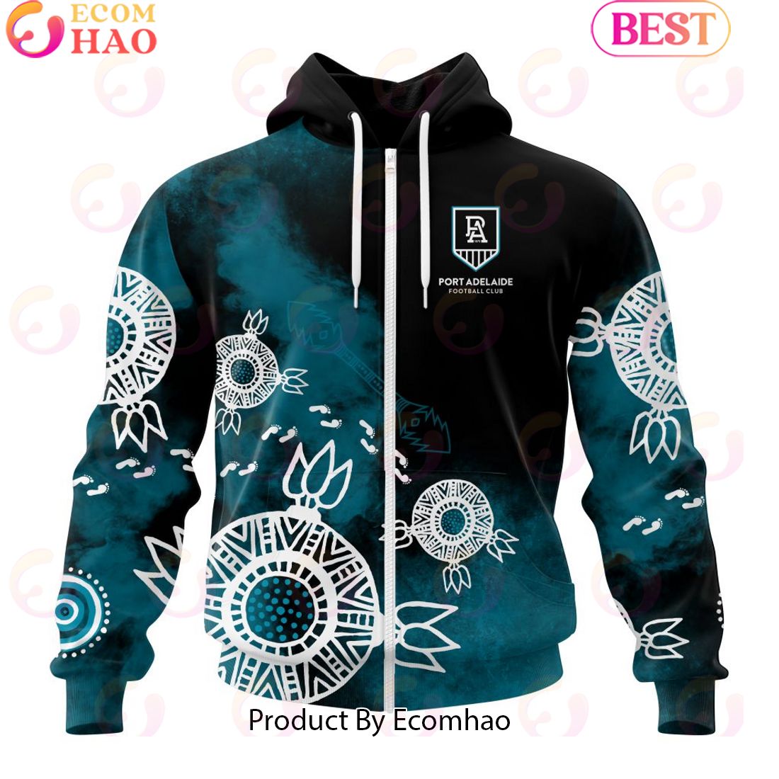 Personalized AFL Port Adelaide Football Club Special Indigenous Training Design Kits 3D Hoodie