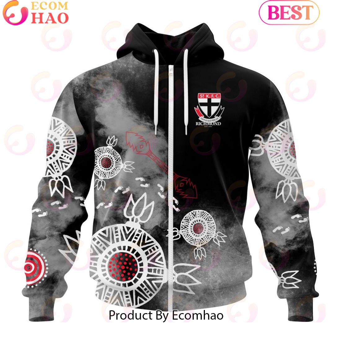 Personalized AFL St Kilda Football Club Special Indigenous Training Design Kits 3D Hoodie