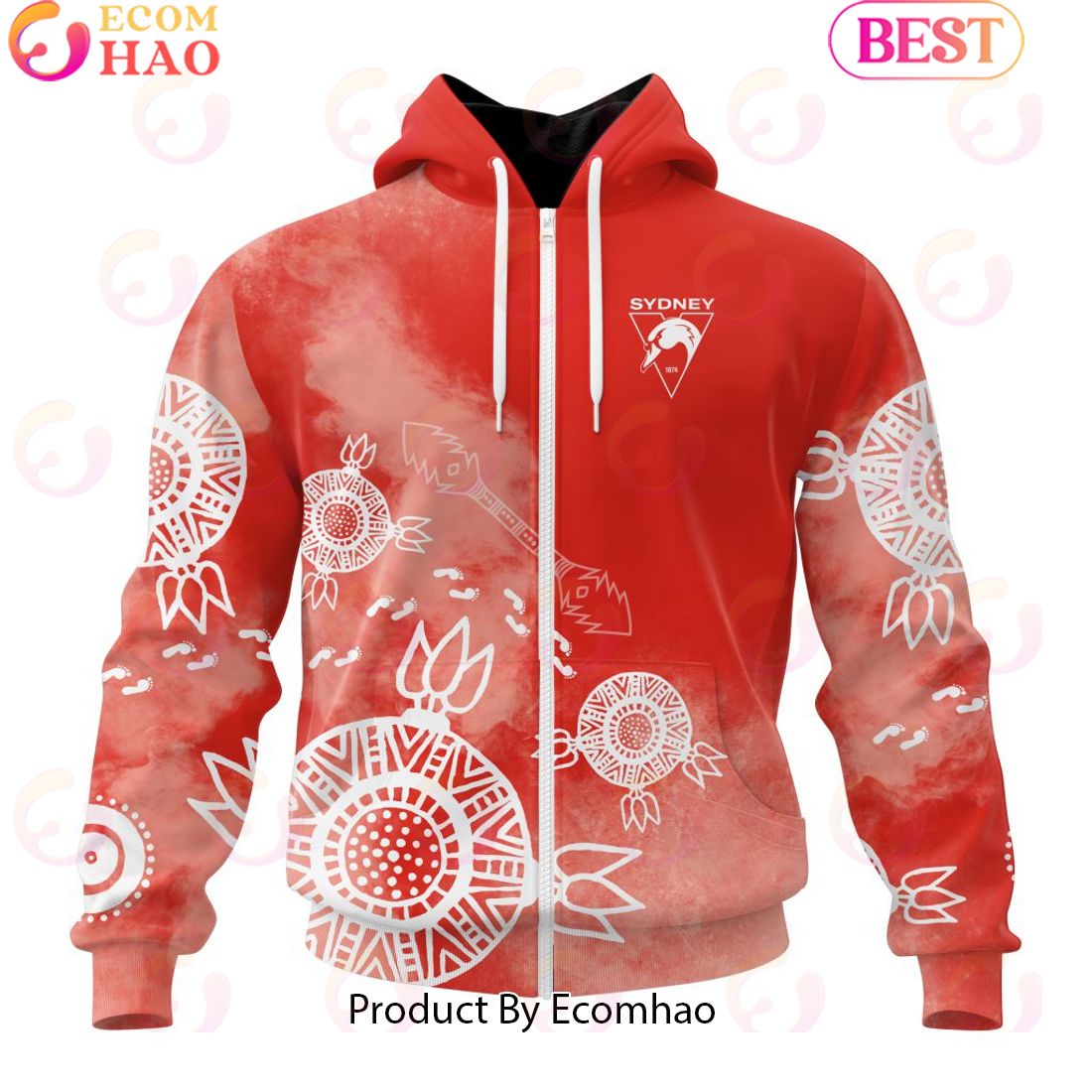 Personalized AFL Sydney Swans Special Indigenous Training Design Kits 3D Hoodie