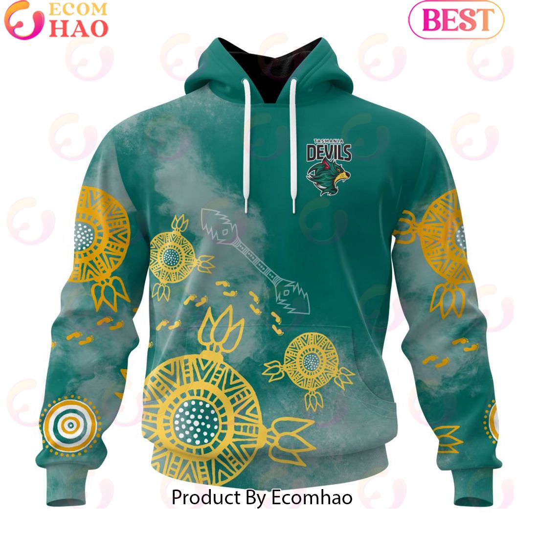 Personalized AFL Tasmania Football Club Special Indigenous Training Design Kits 3D Hoodie