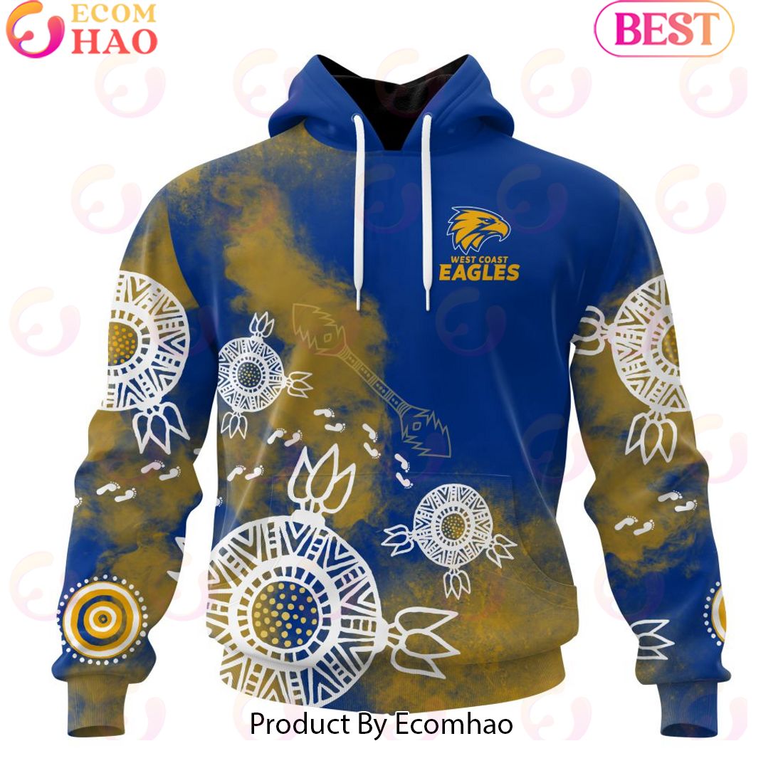 Personalized AFL West Coast Eagles Special Indigenous Training Design Kits 3D Hoodie