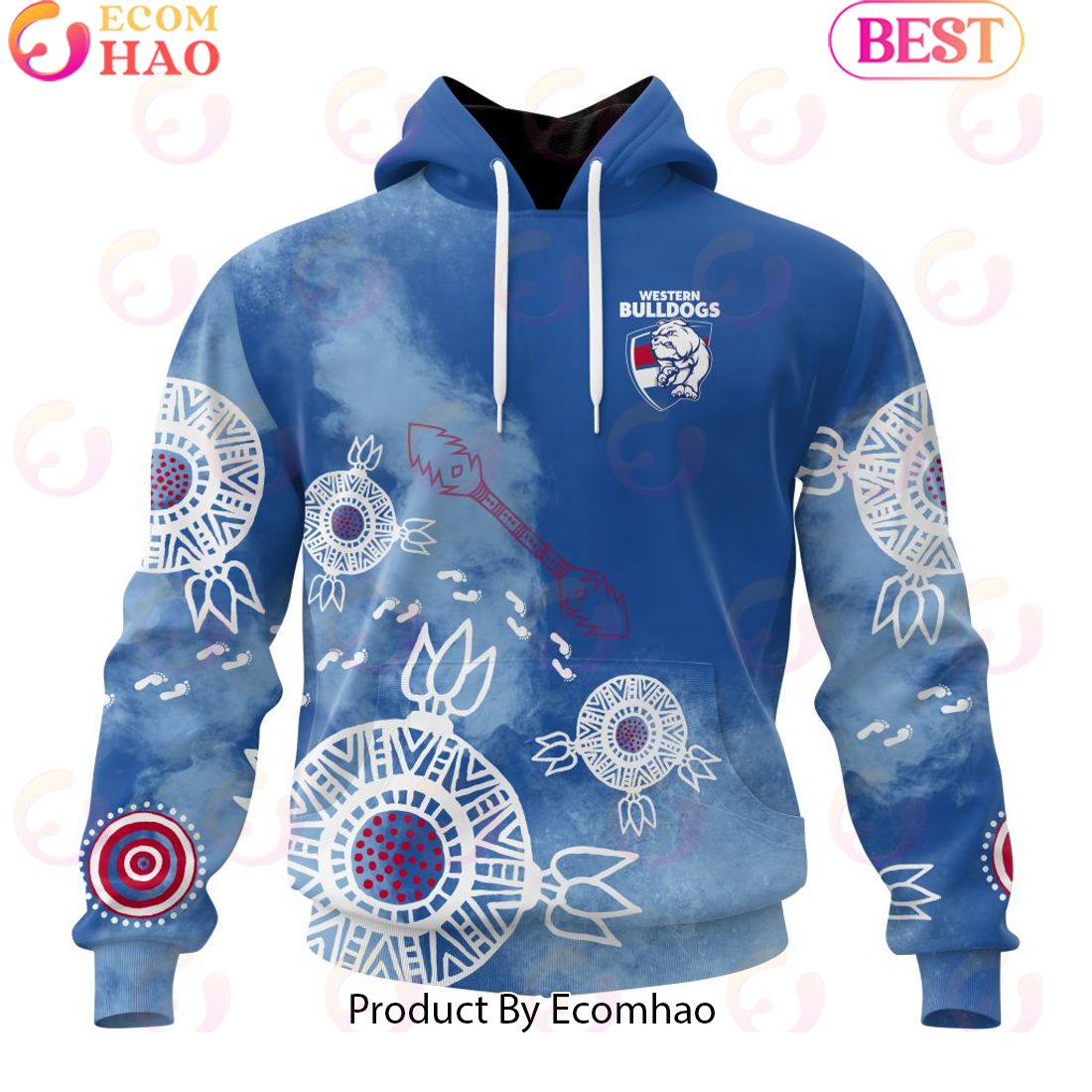 Personalized AFL Western Bulldogs Special Indigenous Training Design Kits 3D Hoodie