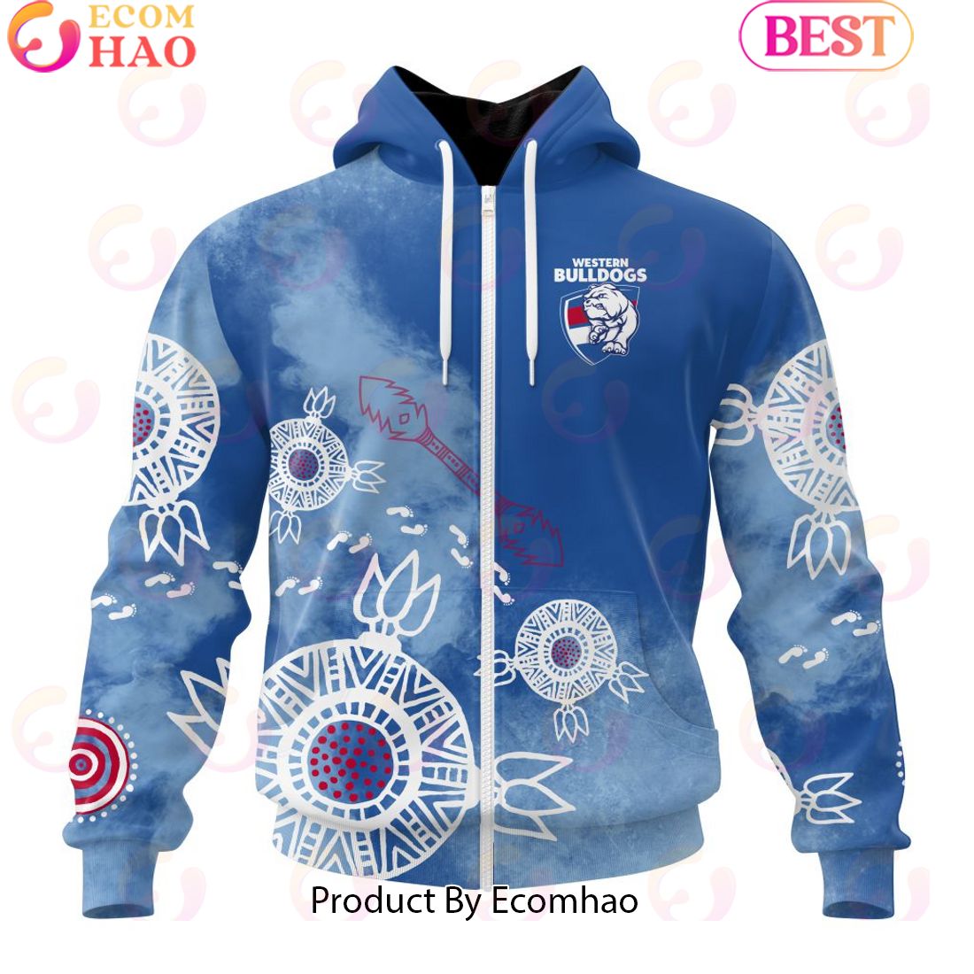 Personalized AFL Western Bulldogs Special Indigenous Training Design Kits 3D Hoodie