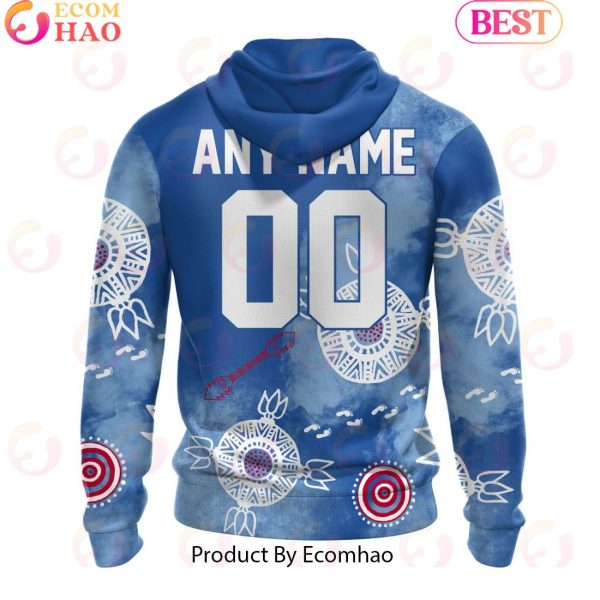 Personalized AFL Western Bulldogs Special Indigenous Training Design Kits 3D Hoodie