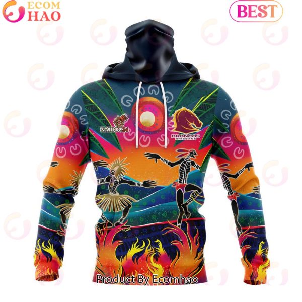 Personalized NRL Brisbane Broncos Special NAIDOC Week 2024 Keep The Fire Burning Design 3D Hoodie