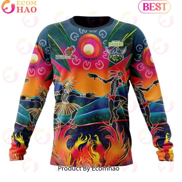 Personalized NRL Canberra Raiders Special NAIDOC Week 2024 Keep The Fire Burning Design 3D Hoodie