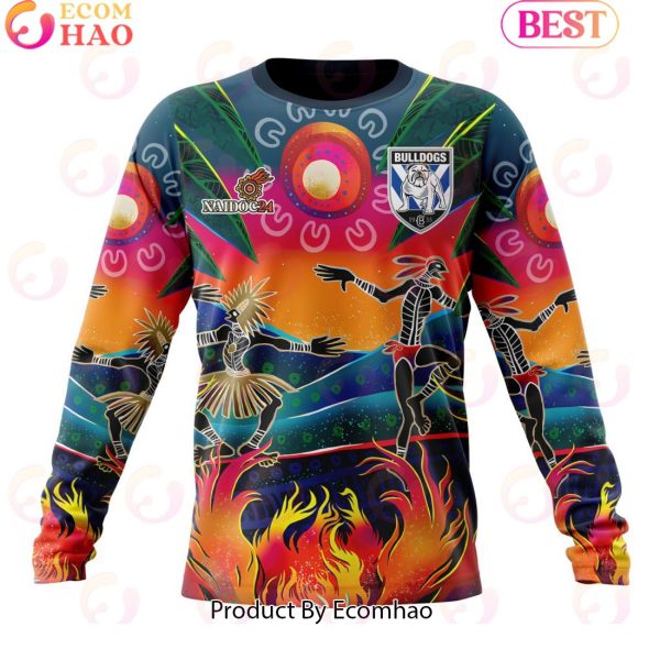 Personalized NRL Canterbury-Bankstown Bulldogs Special NAIDOC Week 2024 Keep The Fire Burning Design 3D Hoodie