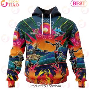 Personalized NRL Cronulla-Sutherland Sharks Special NAIDOC Week 2024 Keep The Fire Burning Design 3D Hoodie