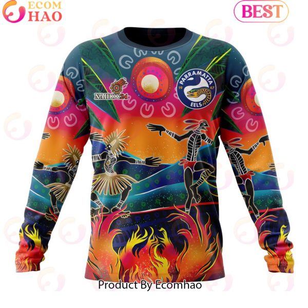 Personalized NRL Parramatta Eels Special NAIDOC Week 2024 Keep The Fire Burning Design 3D Hoodie