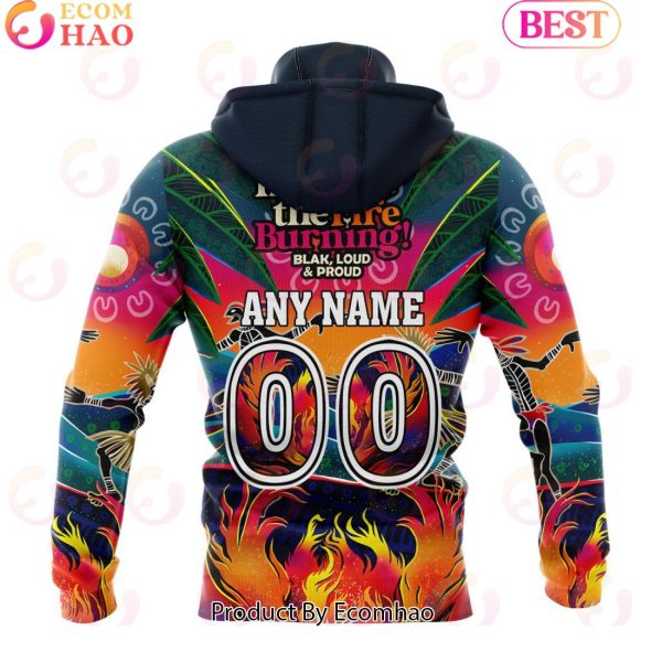 Personalized NRL St. George Illawarra Dragons Special NAIDOC Week 2024 Keep The Fire Burning Design 3D Hoodie