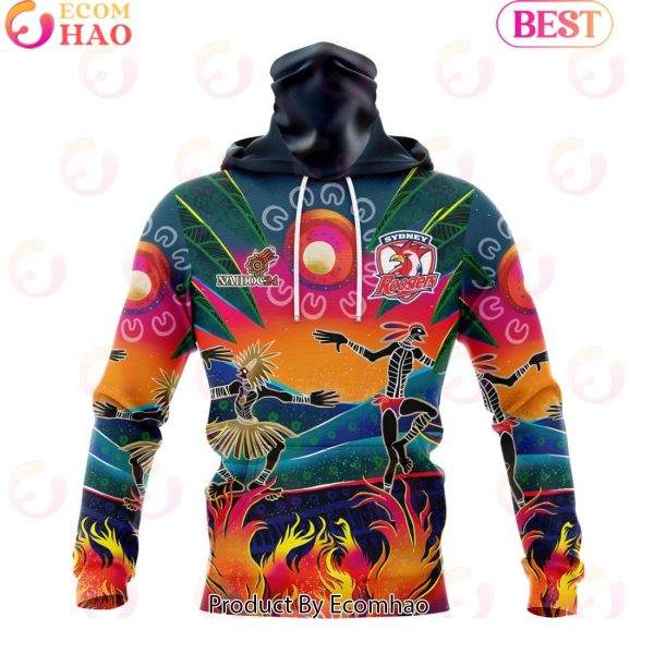 Personalized NRL Sydney Roosters Special NAIDOC Week 2024 Keep The Fire Burning Design 3D Hoodie