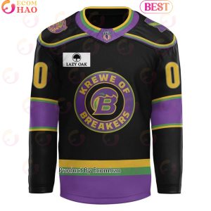 Biloxi Breakers Mardi Gras 2026 Custom Name Hockey Jersey