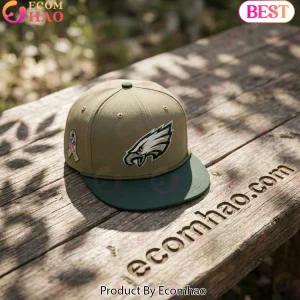 New Era Philadelphia Eagles Salute to Service B1G Khaki Green 59FIFTY Fitted Hat