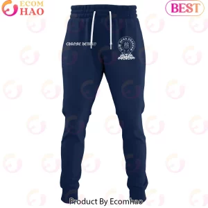 New York Yankees x Chrome Hearts Style Gothic Cross Navy Blue Streetwear Pullover Hoodie