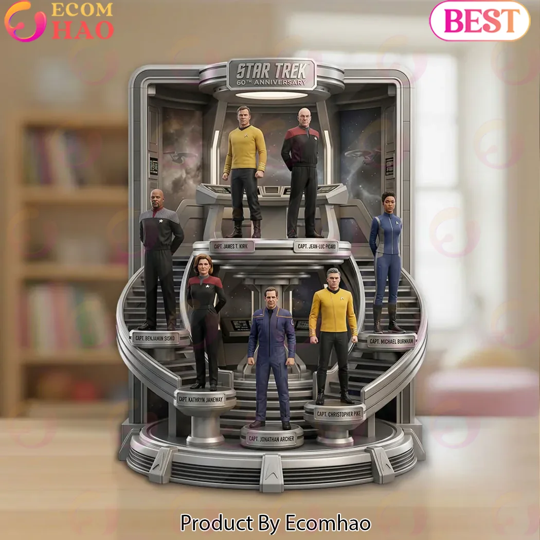 Star Trek 60th Anniversary 2026 Captains Commemorative Custom Shape Acrylic Plaque Star Trek 60th Anniversary 2026 Captains Commemorative Custom Shape Acrylic Plaque