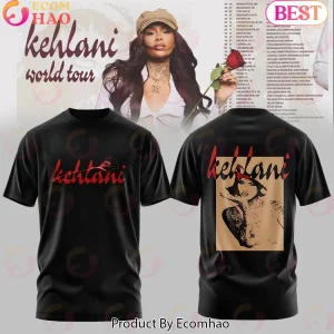 Kehlani World Tour 2026 Vintage Graphic Concert Merch Double Sided T-Shirt