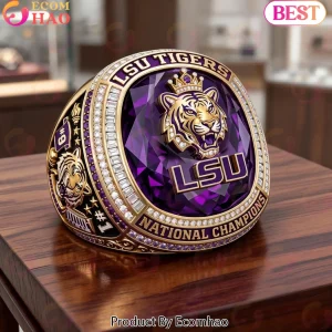 LSU Tigers National Champions Premium Gold & Diamond Championship Edition Ring