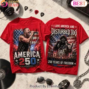Disturbed Band America 250 Years Of Freedom Patriotic Graphic T-Shirt