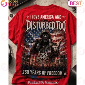 Disturbed Band America 250 Years Of Freedom Patriotic Graphic T-Shirt