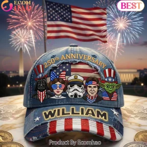 Personalized Star Wars Patriotic America 250th Anniversary Denim Classic Cap