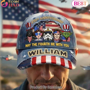 Personalized Star Wars Patriotic America 250th Anniversary Denim Classic Cap