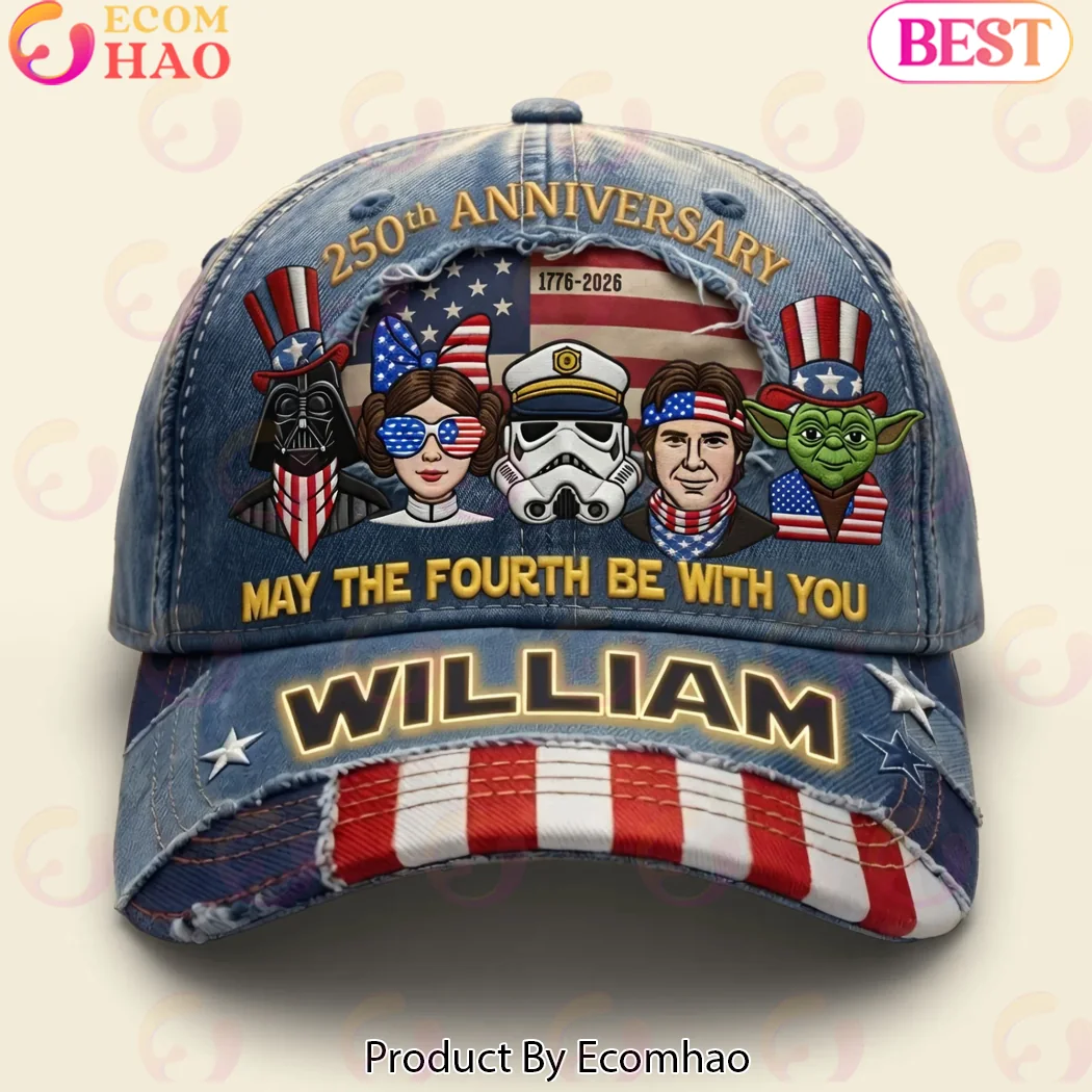 Personalized Star Wars Patriotic America 250th Anniversary Denim Classic Cap Personalized Star Wars Patriotic America 250th Anniversary Denim Classic Cap