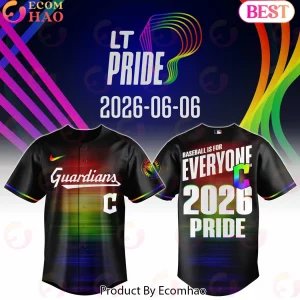 Cleveland Guardians 2026 Pride Rainbow Baseball Is For Everyone Black Baseball Jersey