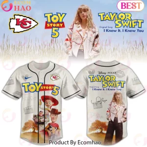 Taylor Swift x Toy Story 5 x Kansas City Chiefs Limited Edition Disney Pixar Graphic Baseball Jersey